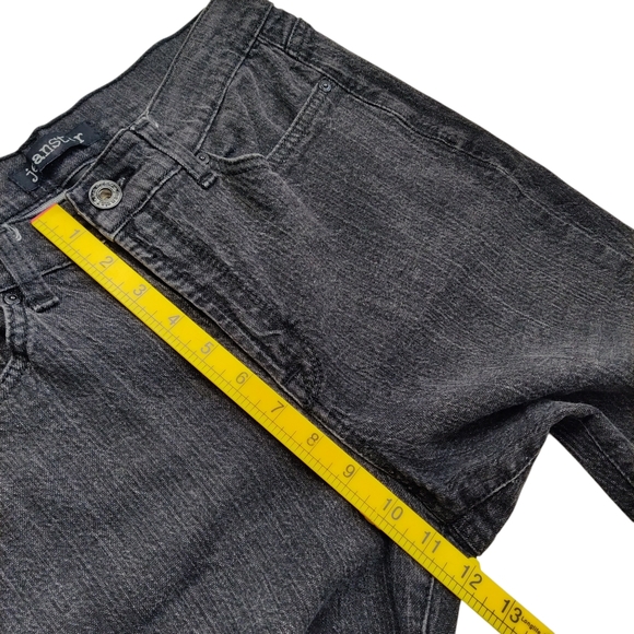 Jeanstar Womens Jeans Size 10 Short High Rise Straight Leg Denim Charcoal Wash - Picture 8 of 9